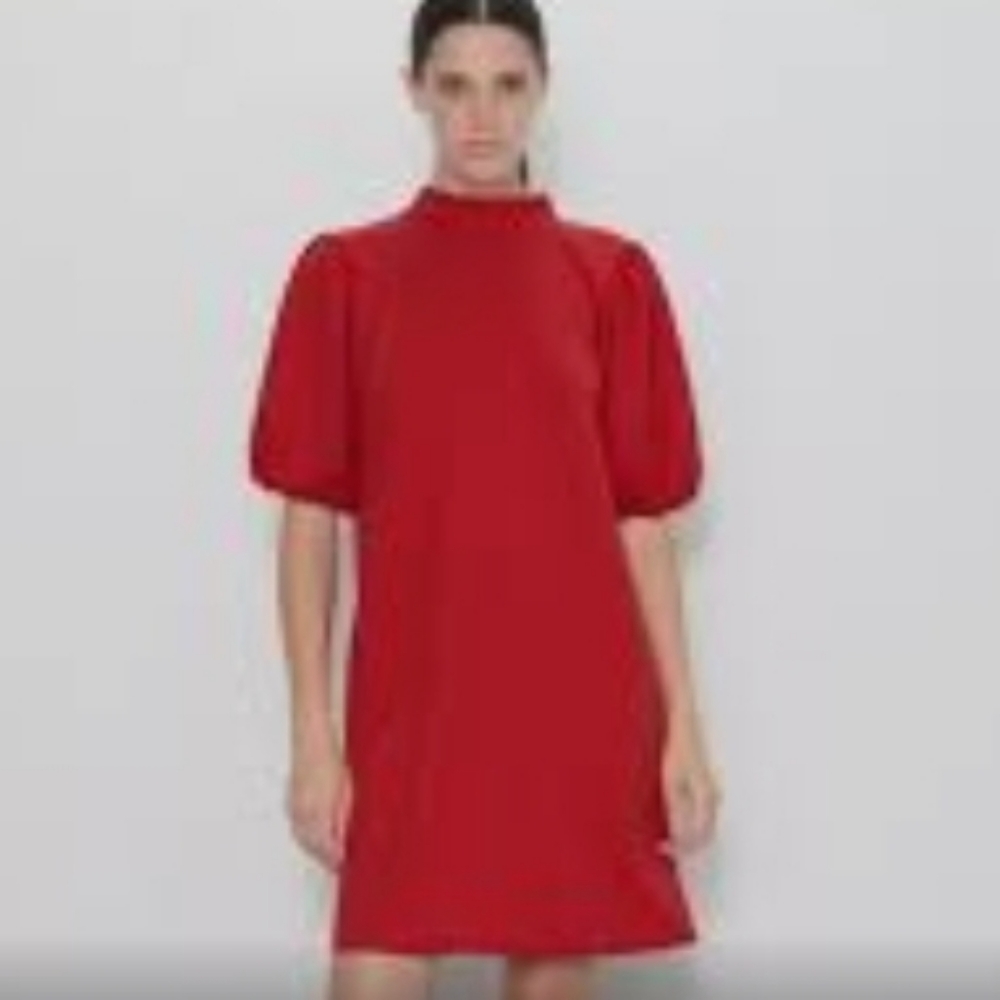 Red mini dress